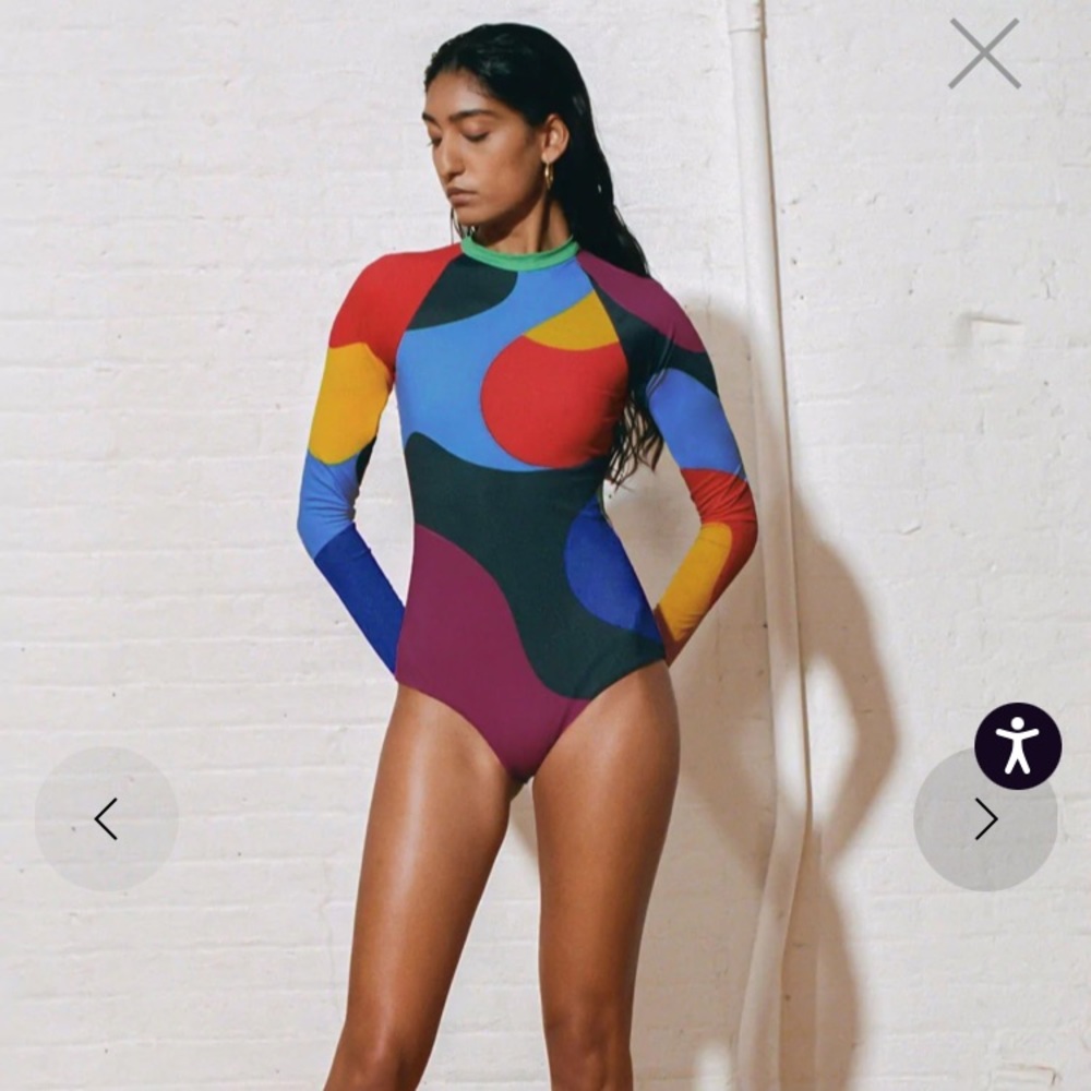 Mara Hoffman Reese Rashguard Swimsuit